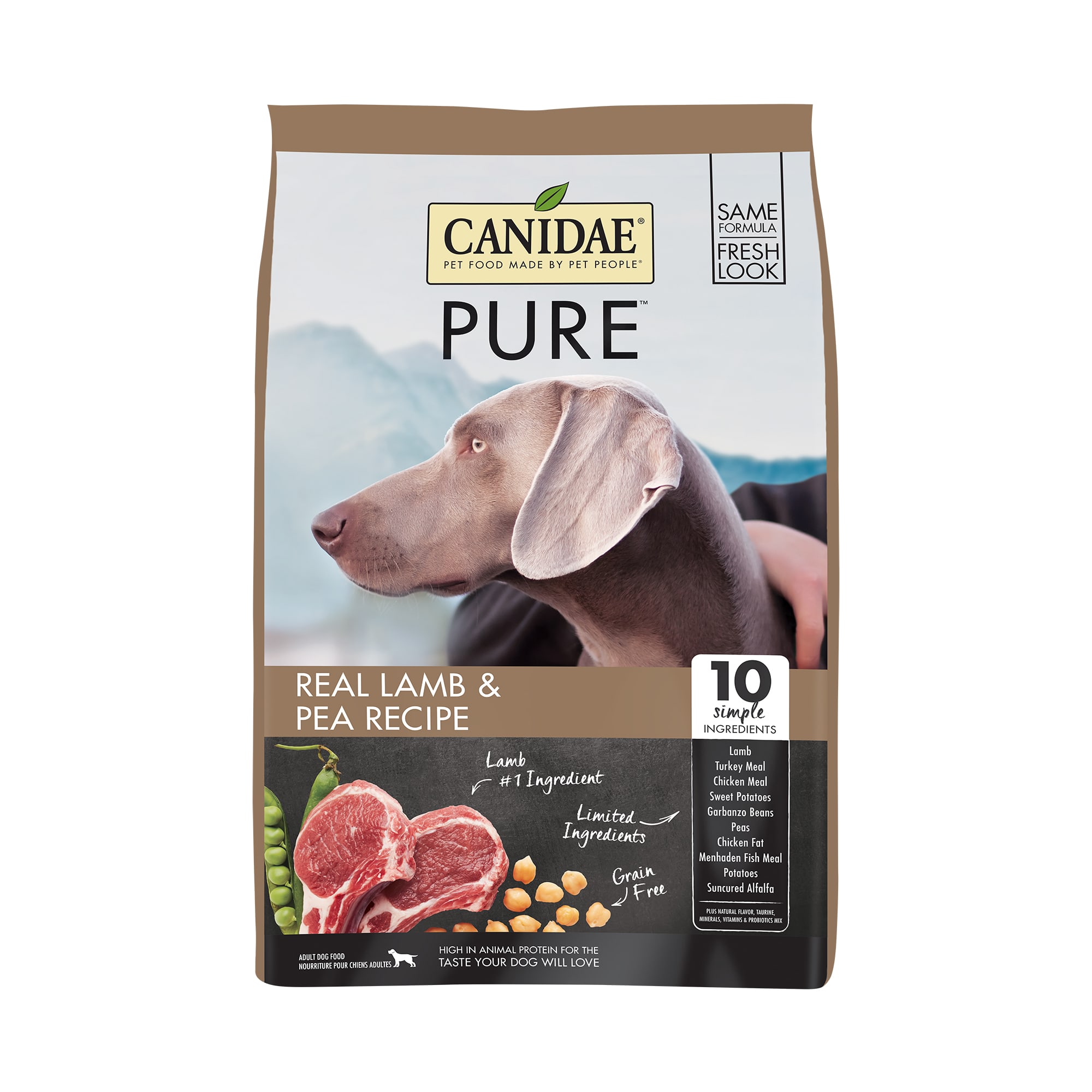 CANIDAE PURE Grain Free Limited Ingredient Real Lamb & Pea Dry Dog Food, 24 lbs. - Pet Food Ratings
