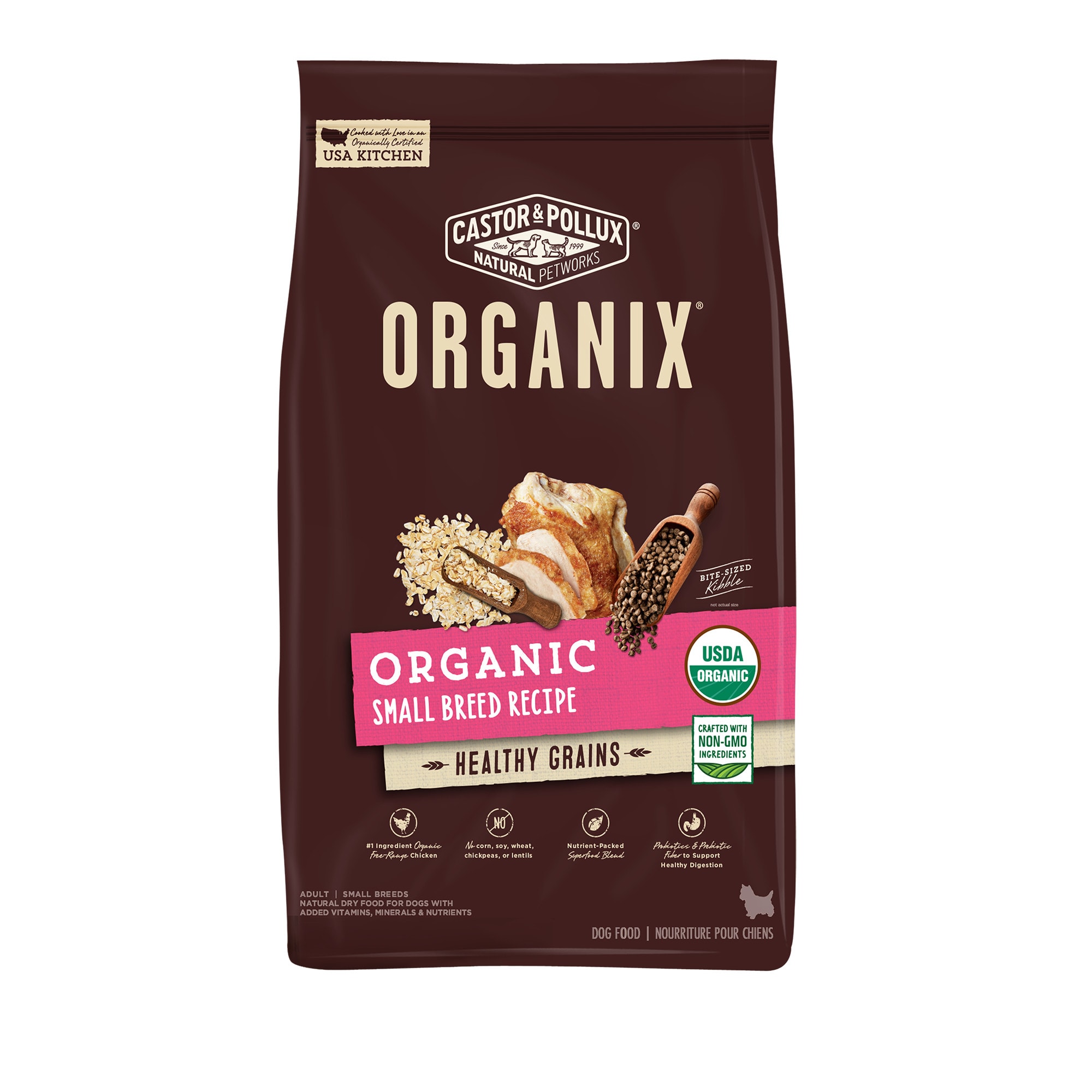 Castor & Pollux Organix Organic Small Breed Recipe With Healthy Grains Dry Dog Food - Pet Food