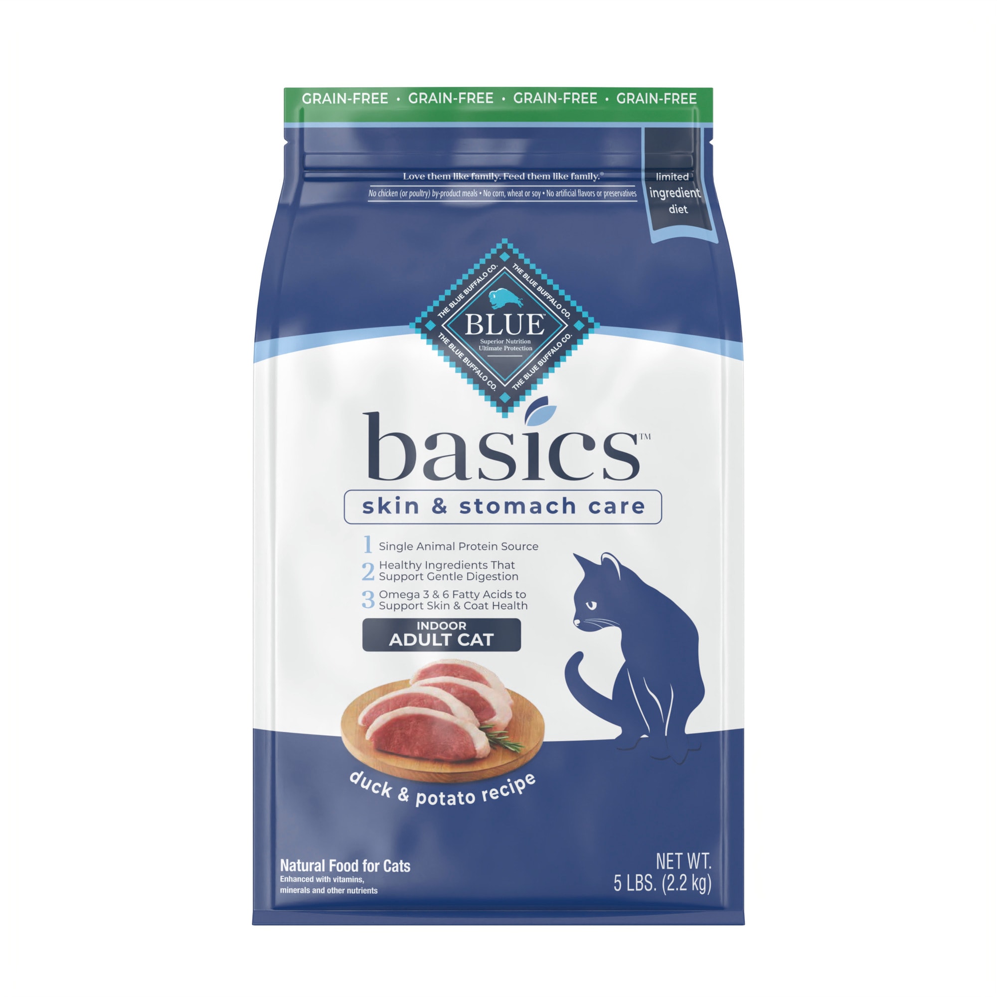 Blue Buffalo Blue Basics Skin & Stomach Care Natural Adult Grain Free